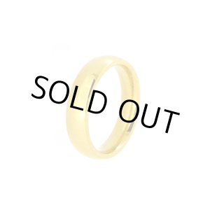 画像: [サージカルステンレスリング]4mm甲丸リング（イエローゴールド） / Jellyfish Factory