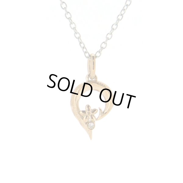 [ペアネックレス]ハワイアンエングレイブ シェアハートネックレス / Jellyfish Factory