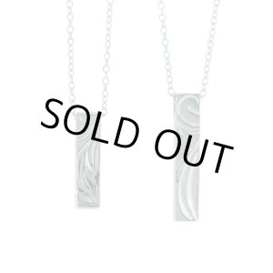 画像: [ペアネックレス]ハワイアンエングレイブ バーネックレス（シルバー） / Jellyfish Factory