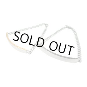 画像: [ペア ブレスレット]ハワイアンエングレイブ プレートブレスレット（ブラック＆ピンクゴールド） / Jellyfish Factory