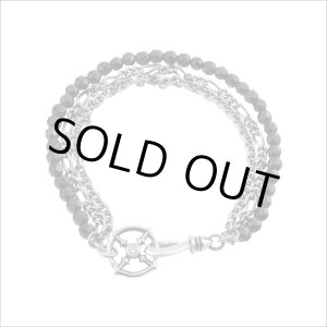 画像: アルテミスクラシック/ブラックスピネル３連ブレスレット メンズ シルバーブレスレット シルバー925