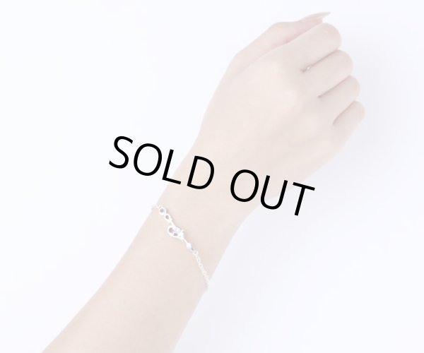 [ペアブレスレット]時計の針モチーフブレスレット/AQUA SILVER（アクアシルバー）