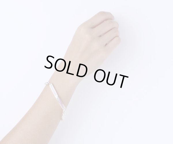 [ペアブレスレット]ブラックシェル&ピンクシェル プレートブレスレット/AQUA SILVER（アクアシルバー）