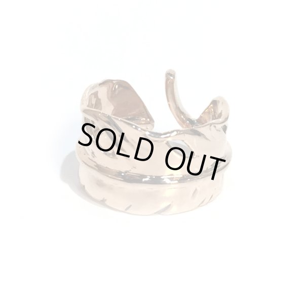 アークシルバーアクセサリーズ/シルエットフェザーリング ピンクゴールドver.（スモール）