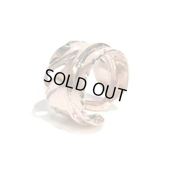 アークシルバーアクセサリーズ/シルエットフェザーリング ピンクゴールドver.（ラージ）