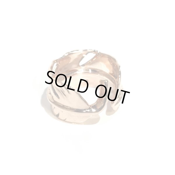 アークシルバーアクセサリーズ/シルエットフェザーリング ピンクゴールドver.（スモール）