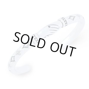 画像: アクアシルバー/シェイクハンドメンズシルバーバングル