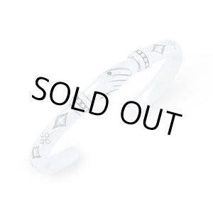 画像: アクアシルバー/シェイクハンドレディースシルバーバングル