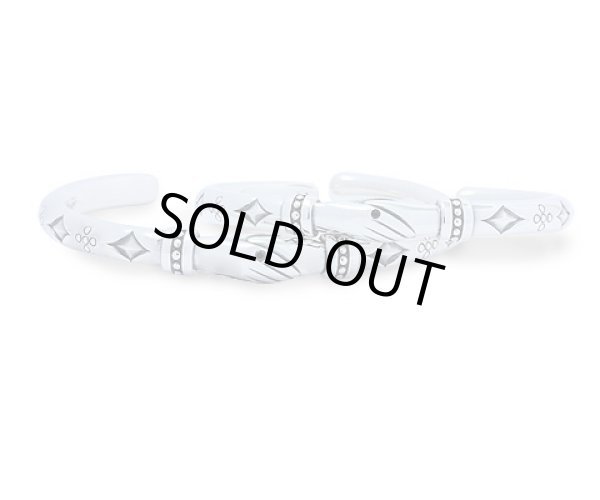 アクアシルバー/シェイクハンドメンズシルバーバングル