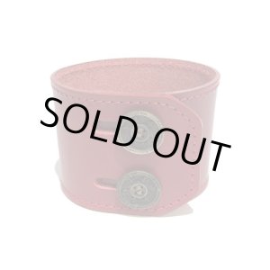 画像: アークシルバーアクセサリーズ/リリーボタン ダブルレザーブレスレット(レッド)