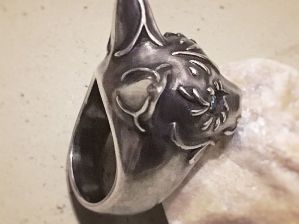 gete アガット　シルバー　ペアバングル　イカリ　クロス　ロゴ ガッシュ/【ネコ 猫 シルバーリング】Cait Sith has Odd Eyes
