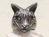 画像: ガッシュ/【ネコ 猫 シルバーリング】Cait Sith has Yellow CZ Eyes｜gush