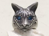 画像: ガッシュ/【ネコ 猫 シルバーリング】Cait Sith has Blue CZ Eyes｜gush
