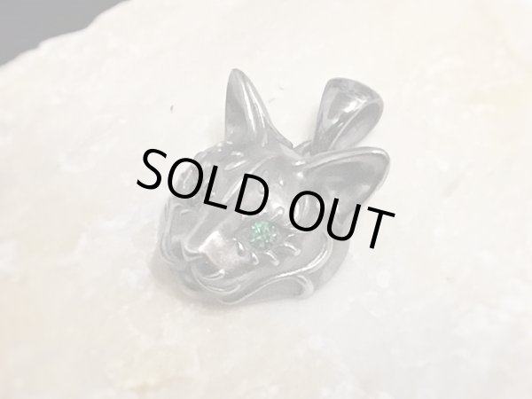 【ネコ 猫ネックレス】Cait Sith has Green CZ Eyes｜gush（ガッシュ）