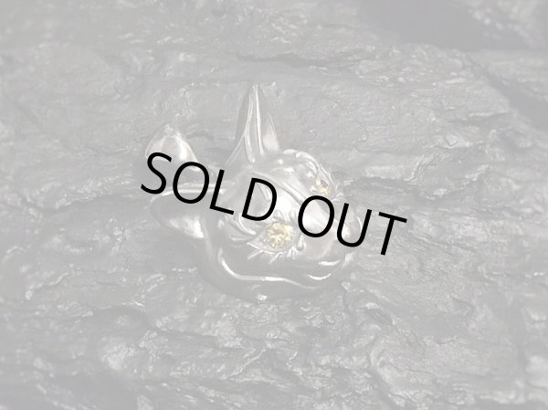 【ネコ 猫ネックレス】Cait Sith has Yellow CZ Eyes｜gush（ガッシュ）