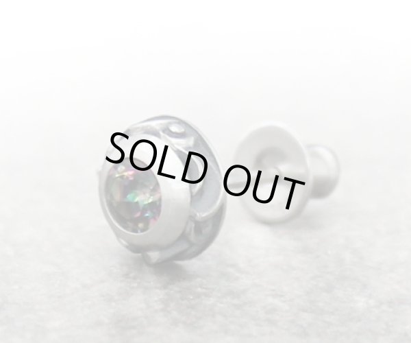 アラベスクシルバーストーンピアスGRMQ/AQUA SILVER（アクアシルバー）