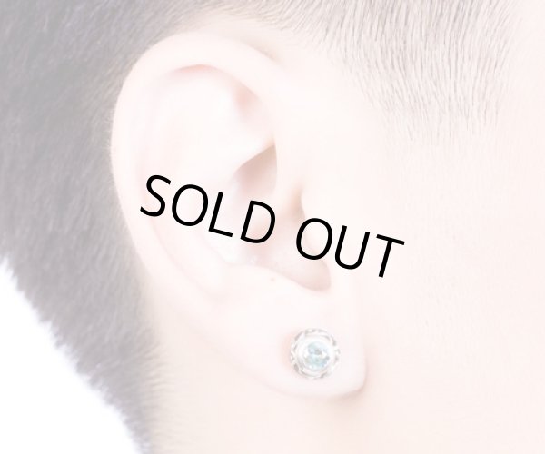 アラベスクシルバーストーンピアスGRMQ/AQUA SILVER（アクアシルバー）