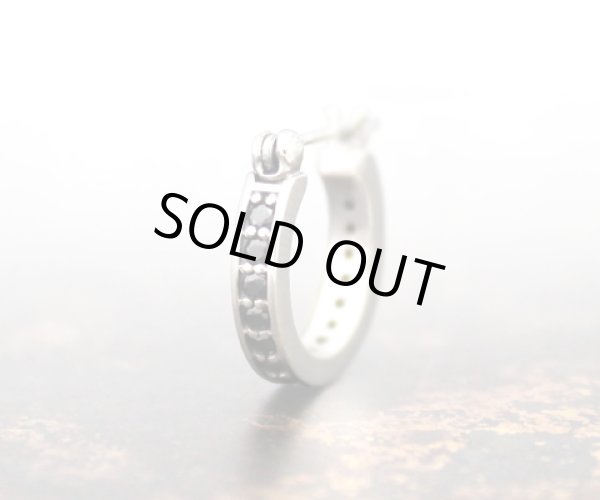 ブラック シルバーフープピアス/AQUA SILVER（アクアシルバー）