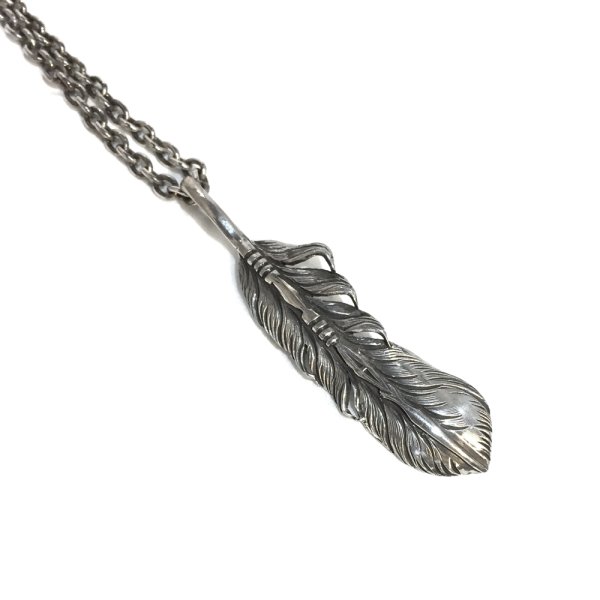 インディアンジュエリー/【AXフェザー】 シルバーフェザーネックレス