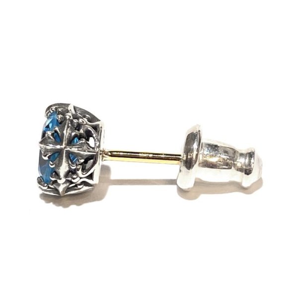 ロイヤルクラウンピアス（スモーキークォーツ） / アークシルバーアクセサリーズ