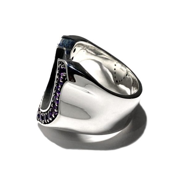 【馬蹄】シャドウクロス ホースシューリング(アメジスト) アークシルバーアクセサリーズ