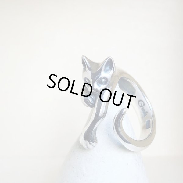 【ネコ シルバーリング】指に絡みつく猫リング｜gush（ガッシュ）