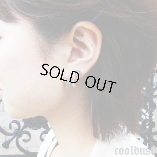 六角柱 シルバーピアス メンズ 片耳 天然石 