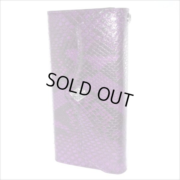 【蛇革/本革】パープルパイソン ロングウォレット/Artemis Classic/アルテミスクラシック