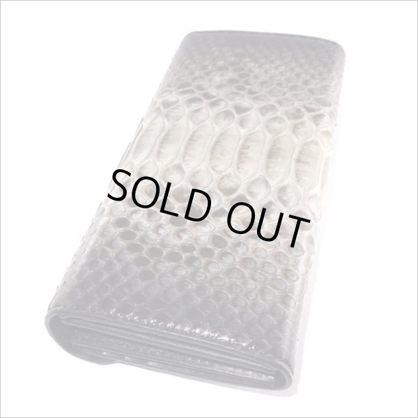 【蛇革/本革】グラデーション グレーパイソン ロングウォレット/Artemis Classic/アルテミスクラシック