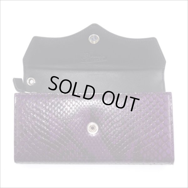 【蛇革/本革】パープルパイソン ロングウォレット/Artemis Classic/アルテミスクラシック