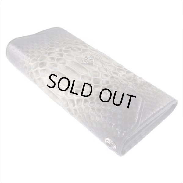 【蛇革/本革】グラデーション グレーパイソン ロングウォレット/Artemis Classic/アルテミスクラシック