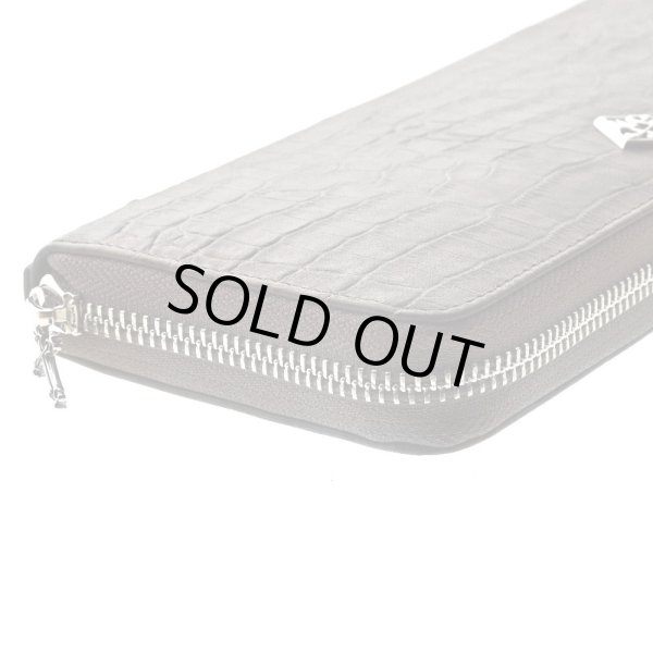 エンボスグレー クロコスタイル ジップウォレット/Artemis Classic/アルテミスクラシック