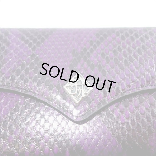 【蛇革/本革】パープルパイソン ロングウォレット/Artemis Classic/アルテミスクラシック