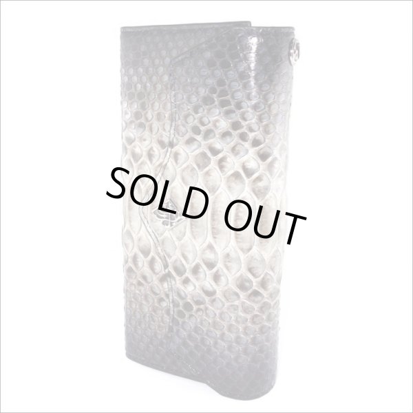 【蛇革/本革】グラデーション グレーパイソン ロングウォレット/Artemis Classic/アルテミスクラシック