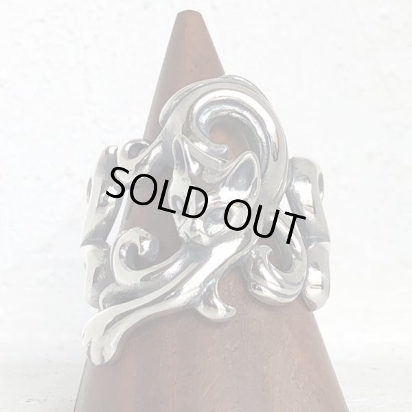 ガッシュ/【ネコ シルバーリング】唐草と猫のリング｜gush