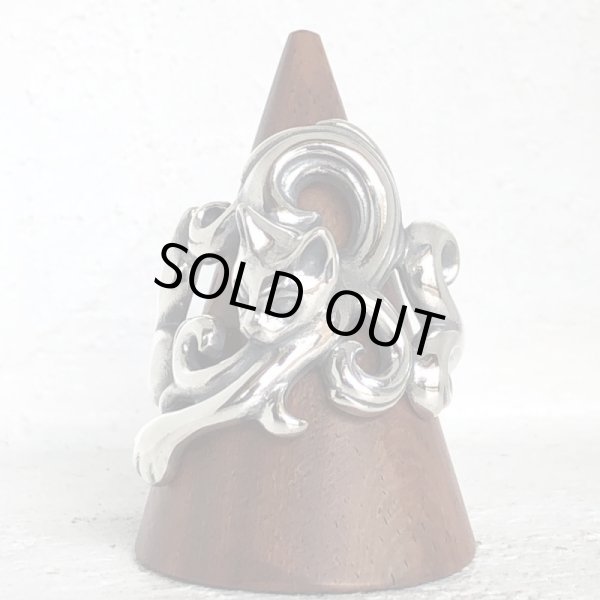 ガッシュ/【ネコ シルバーリング】唐草と猫のリング｜gush