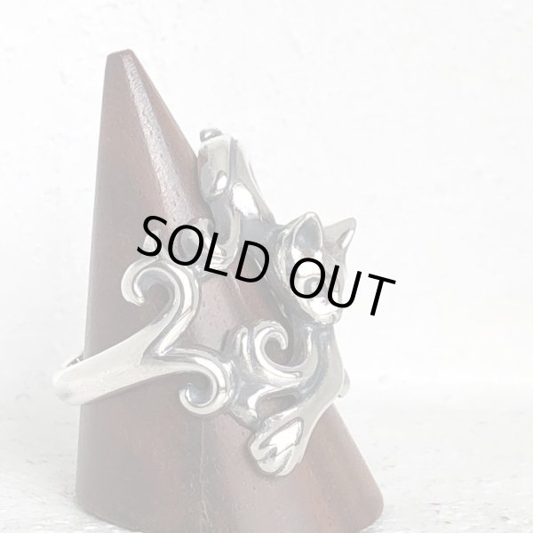 ガッシュ/【ネコ シルバーリング】唐草と猫のリング｜gush