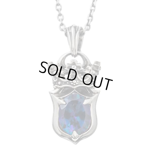 クラウンシールドペンダント ミスティッククォーツ（ブルー）/アルテミスキングス/Artemis Kings