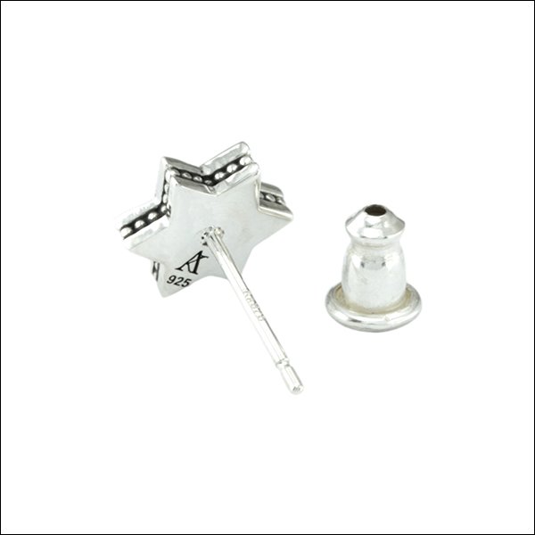 【六芒星】ヘキサグラムスタッドピアスBK/アルテミスキングス/ARTEMIS KINGS