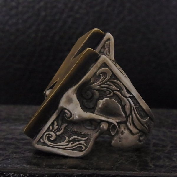 スカル 稲妻 雷 サンダー シルバーリング RAIZIN (ライジン) / BLIND RABBIT(ブラインドラビット)