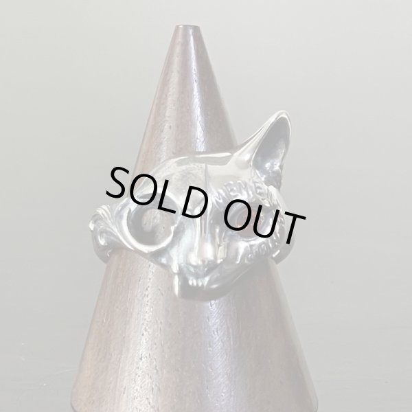 ガッシュ/【誕生石 ネコ シルバーリング】メメント・モリ [Engraved type / birth stone]｜gush（ガッシュ）