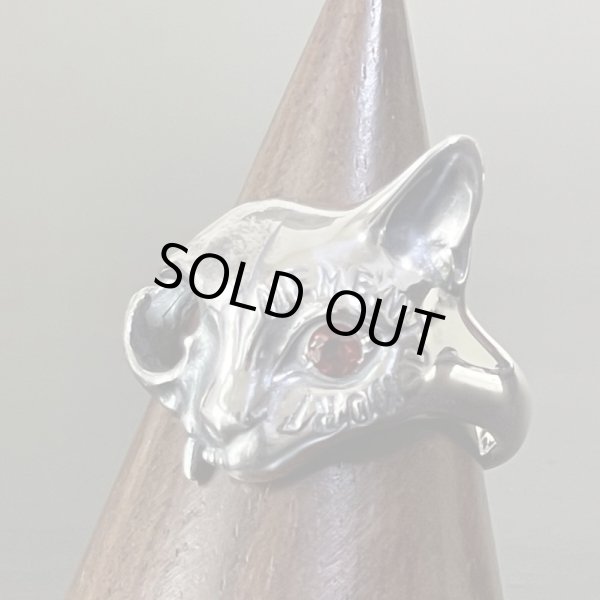 ガッシュ/【誕生石 ネコ シルバーリング】メメント・モリ [Engraved type / birth stone]｜gush（ガッシュ）