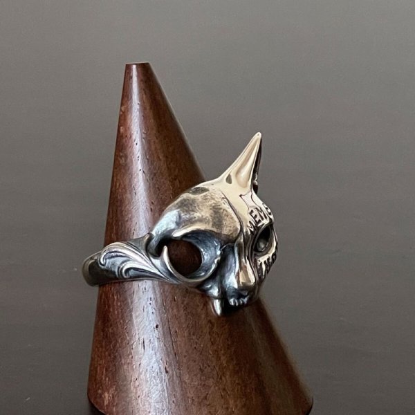 ガッシュ/【ネコ シルバーリング】メメント・モリ [Engraved type]｜gush（ガッシュ）