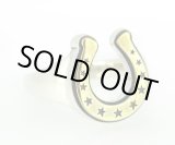 画像: 【馬蹄/星】アクアシルバー/ホースシュー スター リング（シルバー×ブラス）