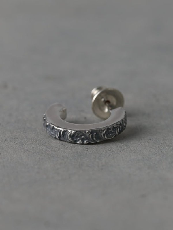 ケツァール/【唐草/アラベスク】ブランド メンズ シルバー925 スクロール C ピアス /Quetzal