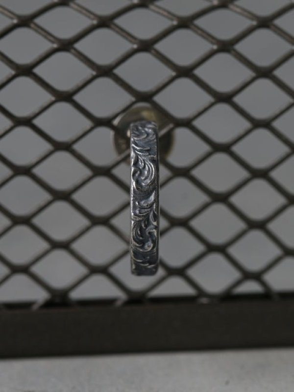 ケツァール/【唐草/アラベスク】ブランド メンズ シルバー925 スクロール C ピアス /Quetzal