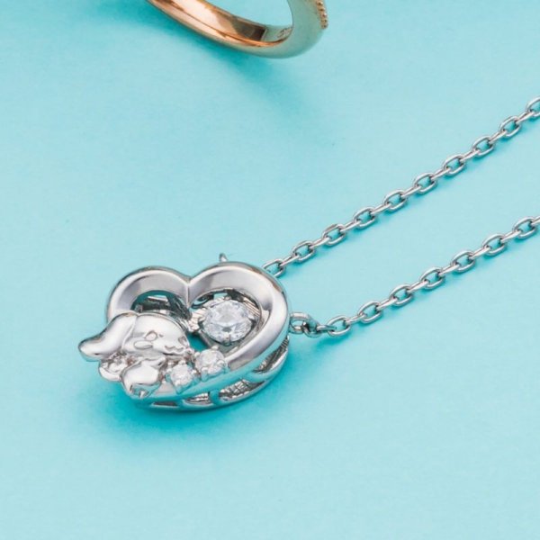 シナモロール サンリオキャラクターズ ダンシングストーン ネックレス シルバー SACI-N052RD