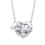 画像: シナモロール サンリオキャラクターズ ダンシングストーン ネックレス シルバー SACI-N055RD