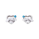 画像: シナモロール サンリオキャラクターズ ピアス 両耳用 シルバー SACI-P001RD