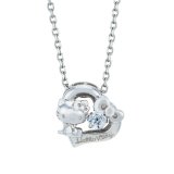 画像: ハローキティ サンリオキャラクターズ ダンシングストーン ネックレス シルバー SAKT-N004RD